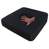 Gel Gelschaum Sitzkissen Anti Dekubitus Sitzpolster 40 x 40 x 5 cm SCHWARZ Memory Schaum für Rollstuhl Stuhl Auto LKW...