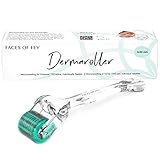 Dermaroller FACES OF FEY - 192 ECHTE NADELN- professionelles Microneedling für zuhause - Nadelroller 0,5 mm für...