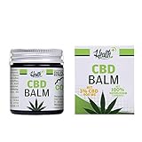 HEALTH+ CBD BALM mit 3% CBD - 30 ml, Hanf-Salbe mit kaltgepresstem Cannabissamenöl, hochwertiges und rein natürliches...