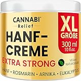 HANF CREME EXTRA STARK 300ml | Gelenk & Muskel Premium Ultra Konzentrierte Naturcreme | Nacken Schultern Ellbogen...